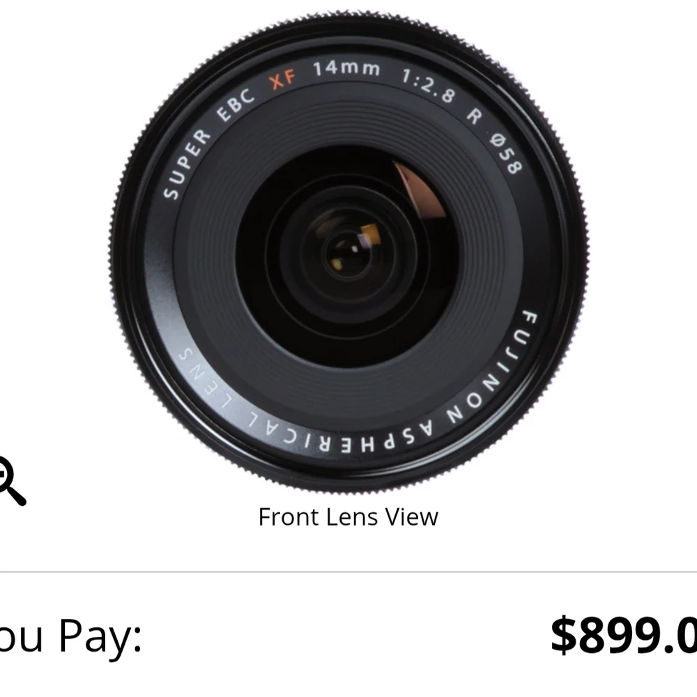 Fujifilm Black Lens with Petal Hood for Cameras